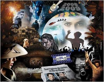 Tapis de souris compos� de visuels de films de l'ann�e 2008 et 2009